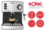 نمایی از دستگاه اسپرسوساز و کاپوچینوساز Solac CE4480 و برخی مشخصات