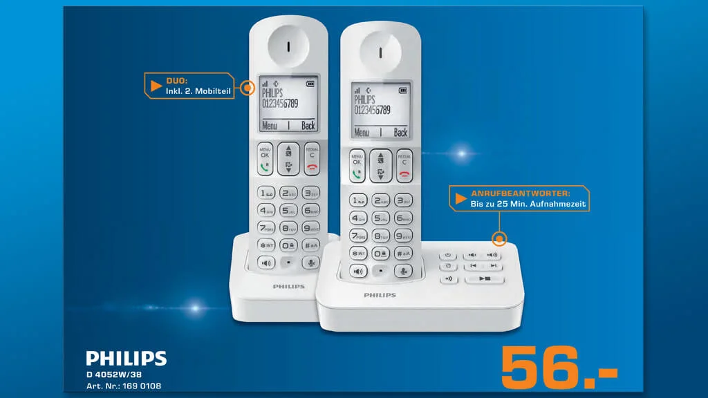 تلفن بیسیم  سه گوشی فلیپس PHILIPS