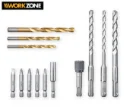 اقلام همراه دریل شارژی چکشی ورک زون آلمان