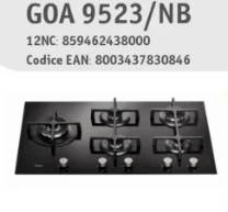 اجاق گاز صفحه ای شیشه ویرپول whirpool