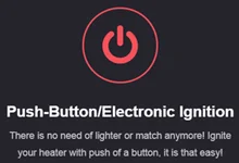 خاموش و روشن شدن آسان در بخاری گازی برقی ژاپنی  