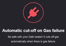 قطع خودکار گاز بخاری گازی برقی ژاپنی  