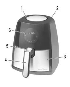 قسمتهای مختلف سرخ کن بدون روغن پروفی کوک آلمان