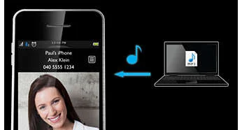 قابلیت انتقال آهنگ در  تلفن بی سیم لمسی فلیپس Philips S10A