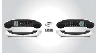 قابلیت شارژ شدن دو طرف تلفن بی سیم فلیپس Philips M555