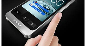 طرحی زیبای  تلفن بی سیم لمسی فلیپس Philips S10A