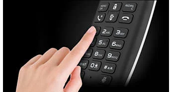 شماره گیری آسان در تلفن بی سیم فلیپس Philips M555