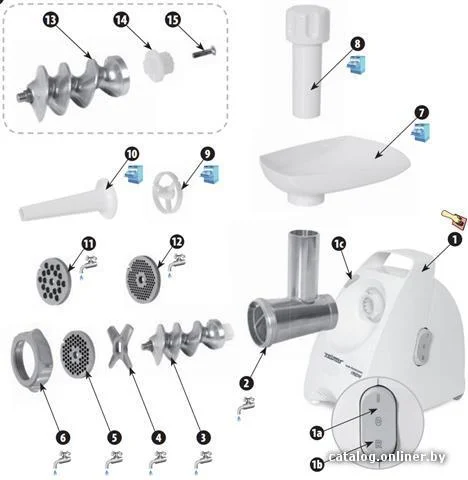 چرخ گوشت 4 کاره زلمر ZMM1583SRU در حالت جداسازی
