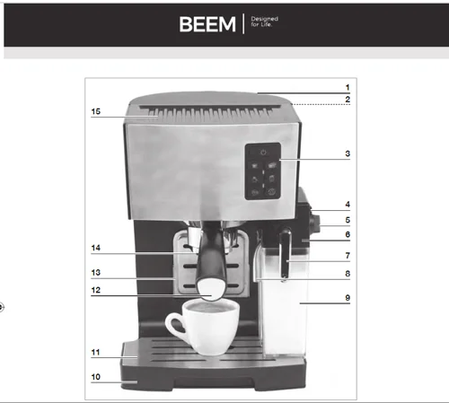  اسپرسوساز بیم و قسمتهای آن