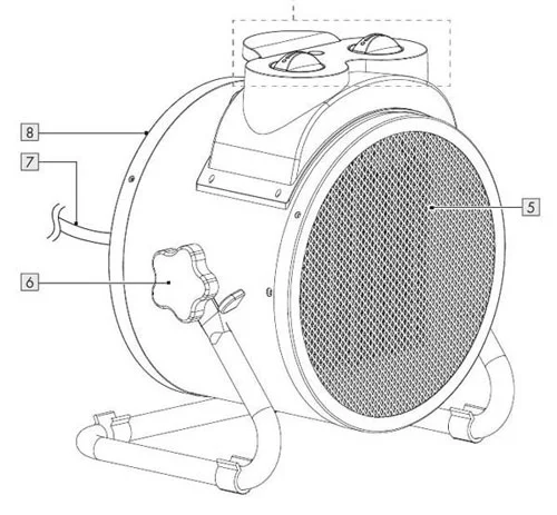 بخاری برقی فن دار