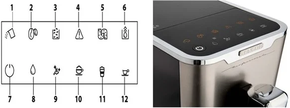 کنترل پانل لمسی اسپرسوساز اتوماتیک
