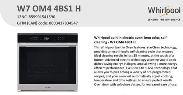 فر توکار ویرپول W7 OM4 4BS1 H