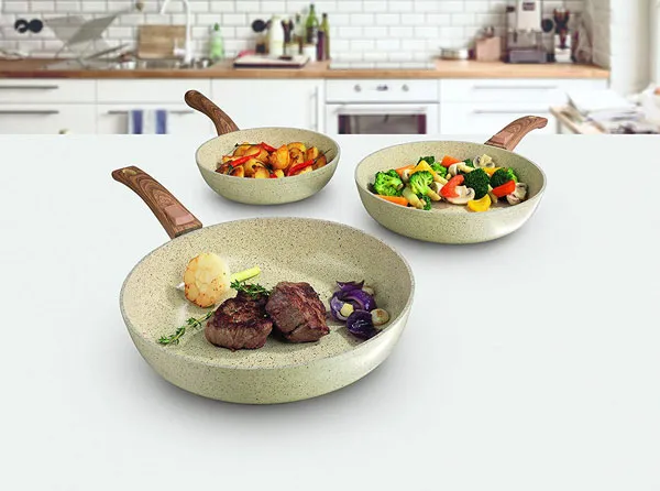 ماهی تابه سه تایی گرانیتی 