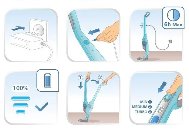 خصوصیات جارو شارژی تفال 18 ولت Tefa