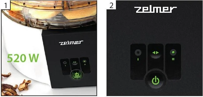 صفحه دیجیتالی میوه خشک کن زلمر ZFD1250W