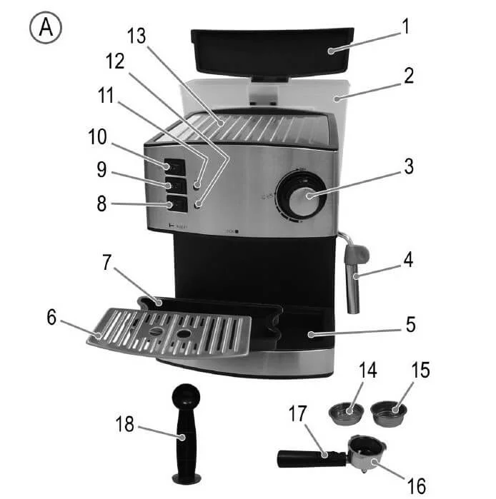اجزاء اسپرسوساز کلاترونیک CLATRONIC