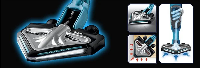 قابلیت مکش سری جارو شارژی تفال 18 ولت Tefa از سه طرف 