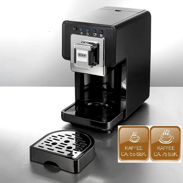 زمان تهیه قهوه یک نفره و دو نفره در اسپرسوساز 4 کاره بیم آلمان BEEM