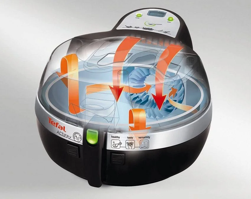 گردش جریان هوای یکنواخت در سرخ کن تفال یک قاشق روغن Tefal