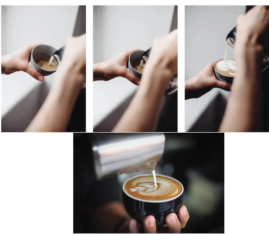 اضافه کردن شیر به اسپرسو