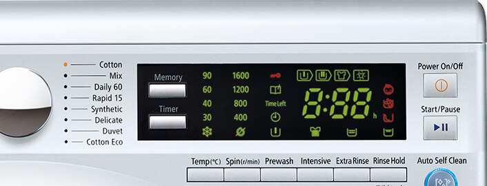 صفحه نمایش دیجیتالی در لباسشویی هیتاچی Hitachi 9 kg